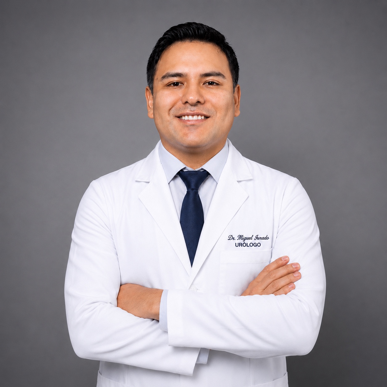 Retrato profesional del Dr. Miguel Jurado Baca